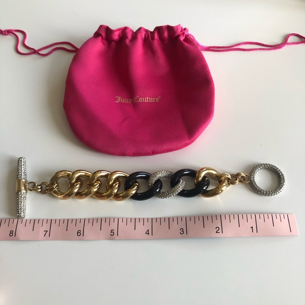 Juicy couture toggle crystal black enamel